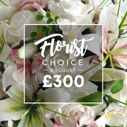 An intimate, empathetic vignette of floral craft, this Florist Choice Bouquet feels like a warm embrace delivered from Mill Hill's heart. White roses and lilies take center stage, their petals pristine and silky, while pale pink accents mingle among them, lending a gentle blush to the scene. Green buds and eucalyptus-like foliage peek through, adding breath and texture that keeps the arrangement light and uplifting. The frame is filled with bloom and greenery, yet every stem looks deliberately placed, a sign of careful hand-tied artistry. A crisp white overlay sits over the blossoms, bordered with a fine line, carrying the product label Florist Choice Bouquet. The word Florist appears in a graceful script, followed by CHOICE BOUQUET in a bold uppercase sans serif, and the price is shown as ?300 in striking white. The mood is serene, hopeful, and celebratory-perfect for birthdays, anniversaries, or a gesture of sympathy that still carries warmth. For residents of Mill Hill and the NW7 corridor, this bouquet is available for reliable same-day delivery, ensuring freshness and fragrance linger long after it arrives. The scent of lilies and roses, the soft rustle of eucalyptus leaves, and the overall glow of the design evoke quiet confidence and classic elegance, a hallmark of true local floristry. This piece speaks to conscious gifting: meaningful, timeless, and crafted to be cherished in homes, offices, and care settings across the district.