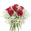 Held gently, this hand-tied bouquet brings together the passionate allure of six lush red roses with a lavish embrace of white baby's breath, capturing a harmony of boldness and softness that reflects the heart of Mill Hill's floral artistry. Each rose blooms proudly at the center, its rich crimson petals velvet to the touch, radiating warmth and emotional intensity. Surrounding the roses, an abundant mist of pure white gypsophila forms a cushion of delicate, airy blossoms-so soft and fine they seem to dissolve into light, reminiscent of early morning mists over Mill Hill Park. The fresh green stems, gathered tightly and visible beneath the flowers, announce their garden-fresh quality and professional arrangement. With its classic color palette and rounded, balanced shape, this bouquet is designed for intimate gifts-a thoughtful anniversary, a birthday surprise, or simply a gesture of sincere love. Its presence creates a moment of timeless beauty, making every day feel a little brighter in Mill Hill's close-knit community.